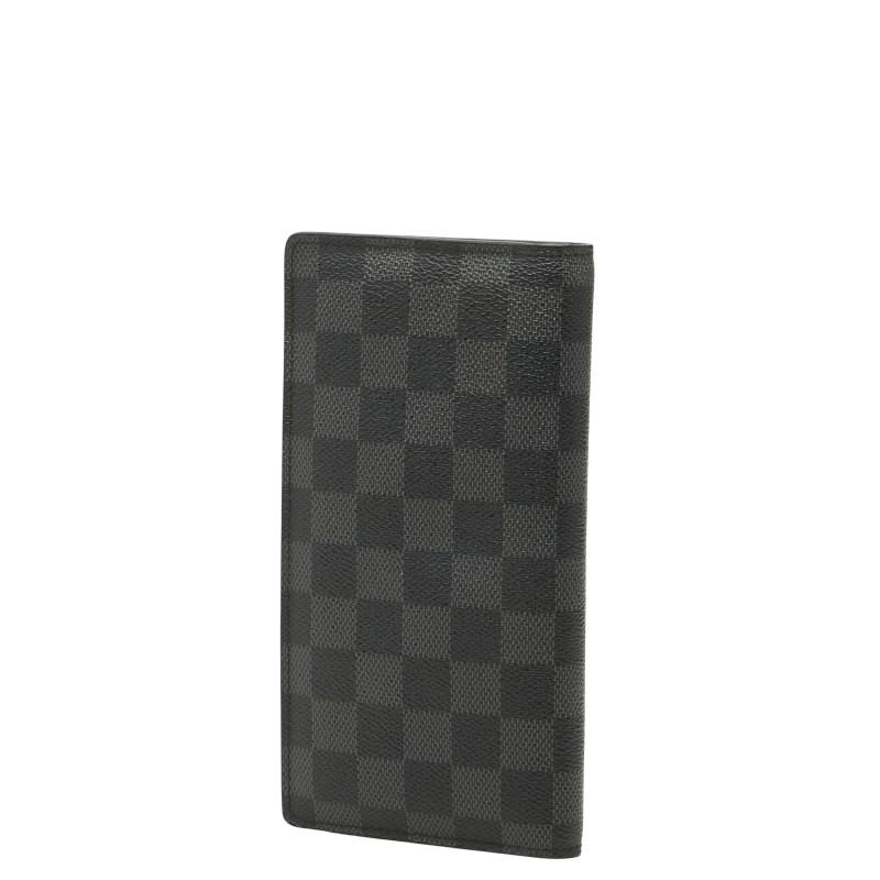 美品　ルイヴィトン　ダミエ　ポルトフォイユ・ブラザ　長財布　二つ折り財布 LOUIS VUITTON（ルイ・ヴィトン） ルイ ヴィトン ダミエ グラフィット
