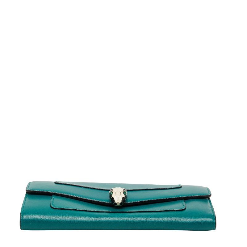 BVLGARI（ブルガリ） セルペンティ 長財布 グリーン レザー レディース