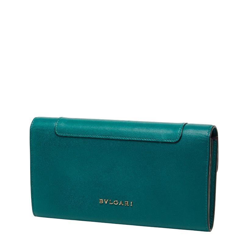 BVLGARI（ブルガリ） セルペンティ 長財布 グリーン レザー レディース