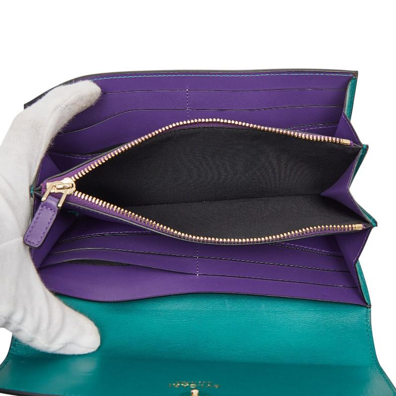 BVLGARI（ブルガリ） セルペンティ 長財布 グリーン レザー レディース