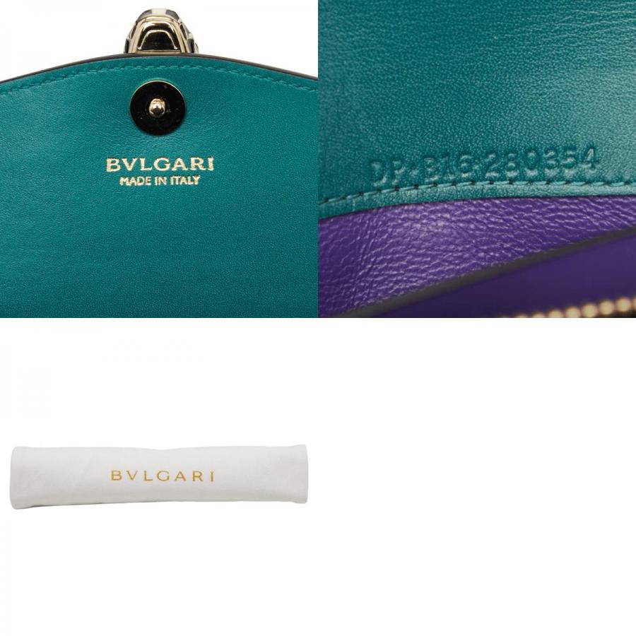 BVLGARI（ブルガリ） セルペンティ 長財布 グリーン レザー レディース