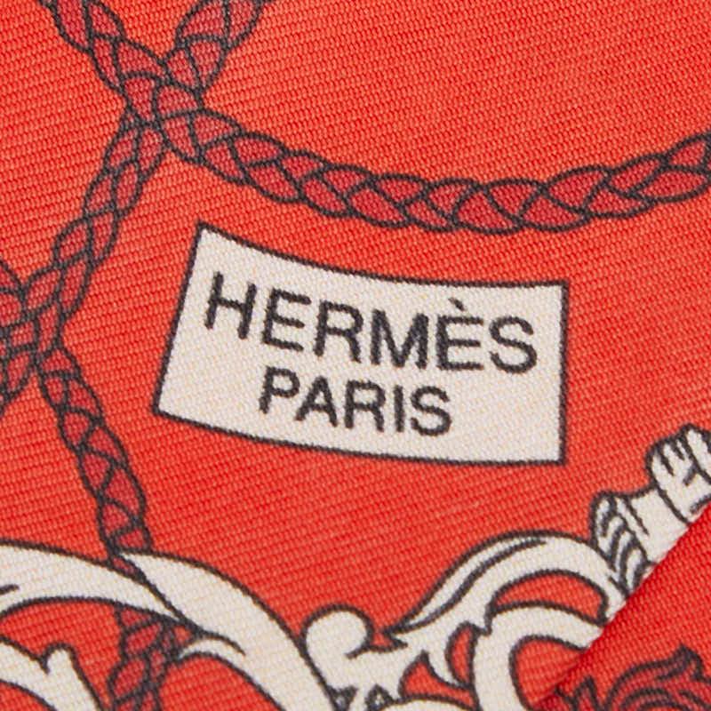 HERMES（エルメス） ツイリー TOURS DE CLES 鍵の螺旋 スカーフ レッド
