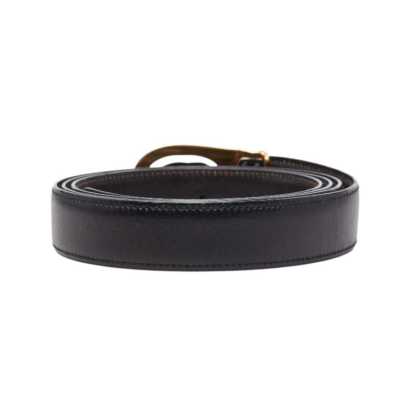 グッチ　レディース　レザーベルト　リバーシブル GUCCI (グッチ) ダブルG ゴールドバックル リバーシブル ベルト