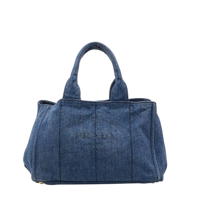 PRADA（プラダ） 三角ロゴプレート カナパ M ハンドバッグ トート 