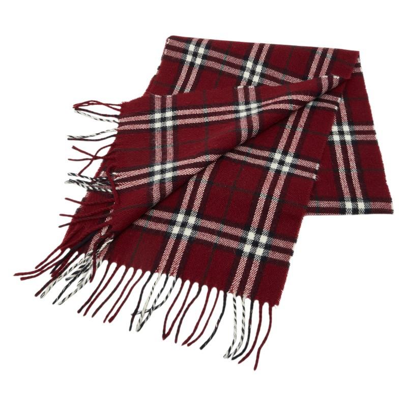 BURBERRY チェック柄マフラー ボルドー BURBERRY（バーバリー） チェック マフラー ボルドー ワインレッド