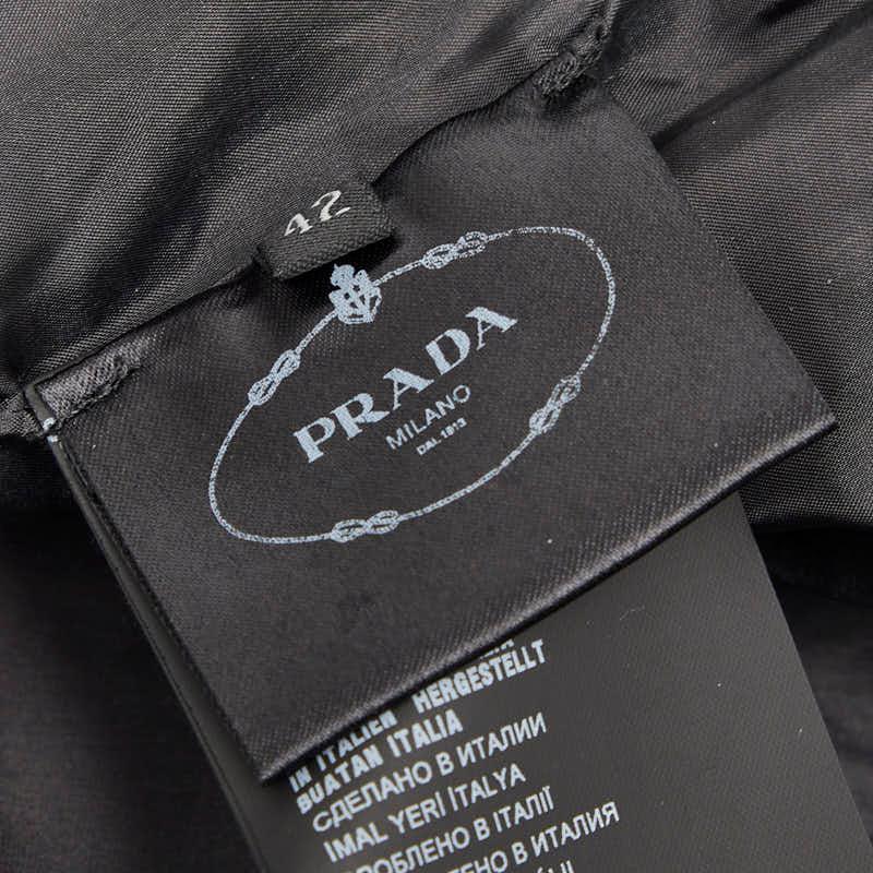 プラダ ノースリーブワンピース サイズ42 グレー マルチカラー ウール シルク レディース PRADA 【中古】_4