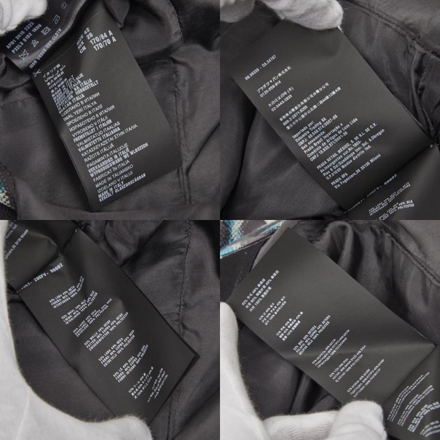 プラダ ノースリーブワンピース サイズ42 グレー マルチカラー ウール シルク レディース PRADA 【中古】_9