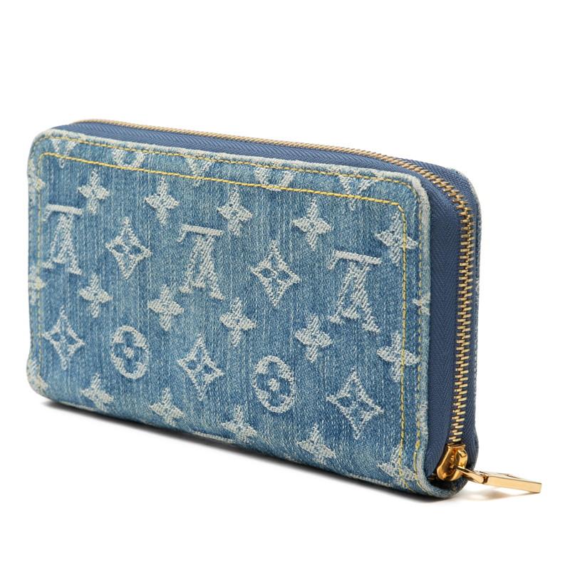 美品 Louis Vuitton ルイヴィトン デニム モノグラム 長財布 ジッピー・ウォレット ルイヴィトン 長財布 ジッピーウォレット