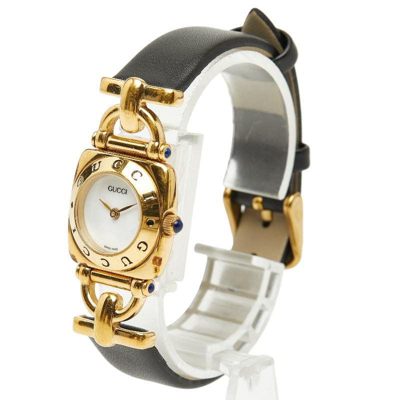 正規品【新品電池】GUCCI 6300L/ホースビット 動作良好 人気モデル GUCCI（グッチ） ホースビット ベルト（社外品） 腕時計 6300L