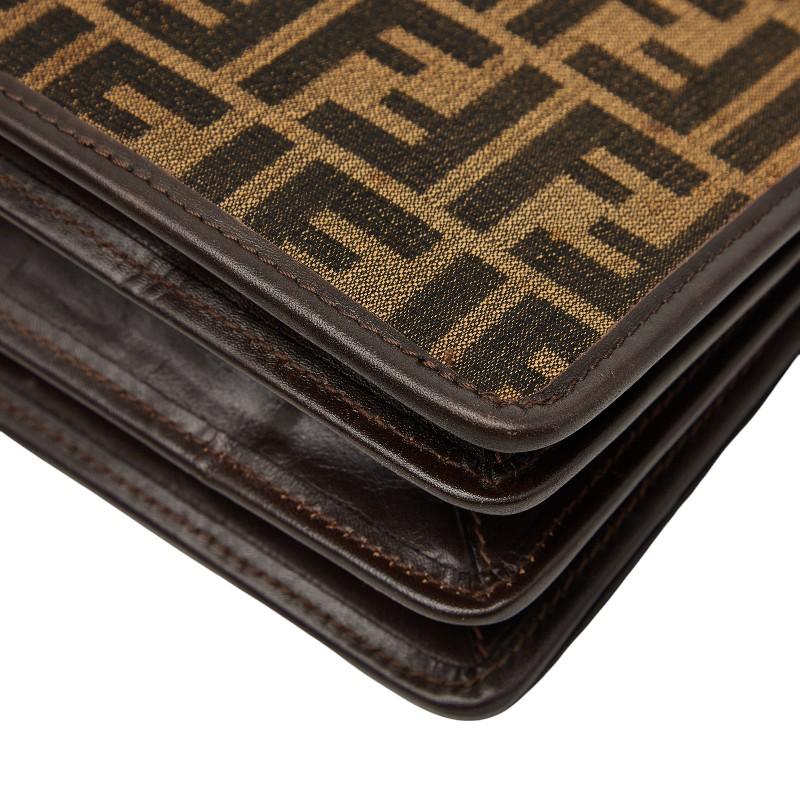 FENDI（フェンディ） ズッカ ショルダーバッグ ブラウン キャンバス