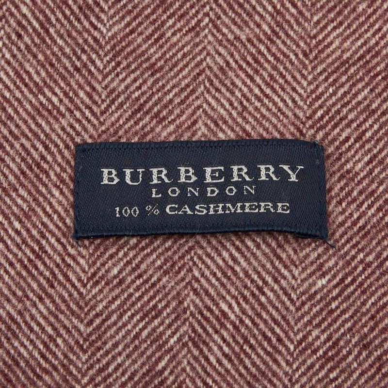 BURBERRY（バーバリー） ロンドン ロゴ 無地 マフラー ボルドー ワイン