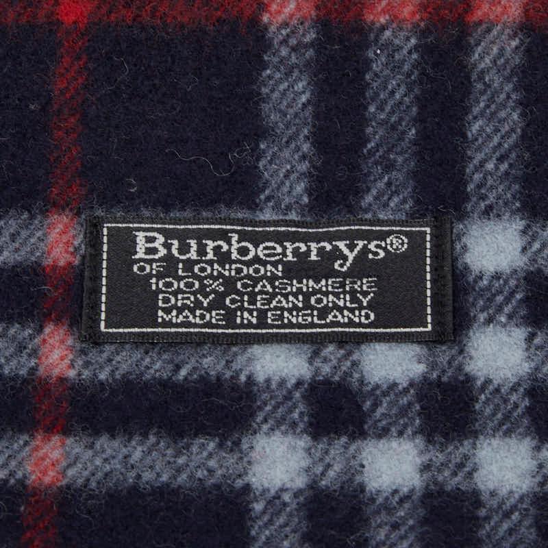 BURBERRY（バーバリー） ノバチェック マフラー ネイビー カシミヤ100