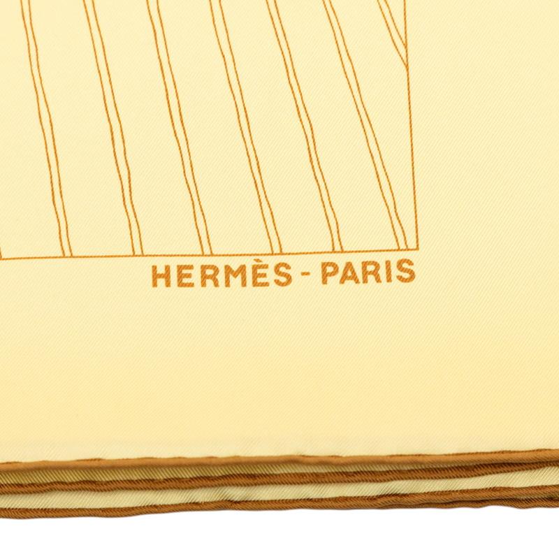 HERMES（エルメス） カレ90 Vent Portant 追い風 スカーフ イエロー