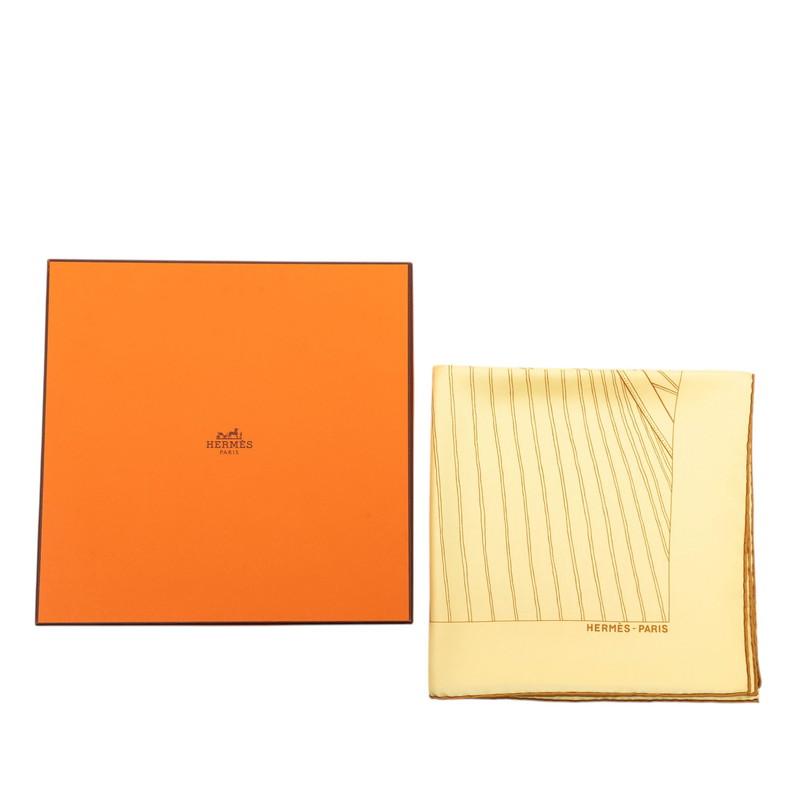 HERMES（エルメス） カレ90 Vent Portant 追い風 スカーフ イエロー