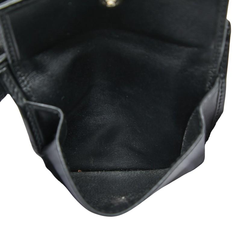 【美品】GUCCI　インターロッキング　二つ折り財布　ブラック　レザー GUCCI（グッチ） 二つ折り財布 インターロッキングG レザー ブラック