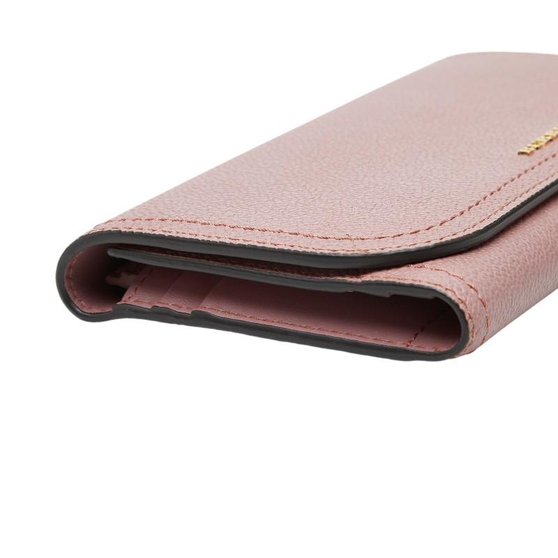 バーバリー 長財布 ピンクベージュ レザー レディース BURBERRY 【中古 
