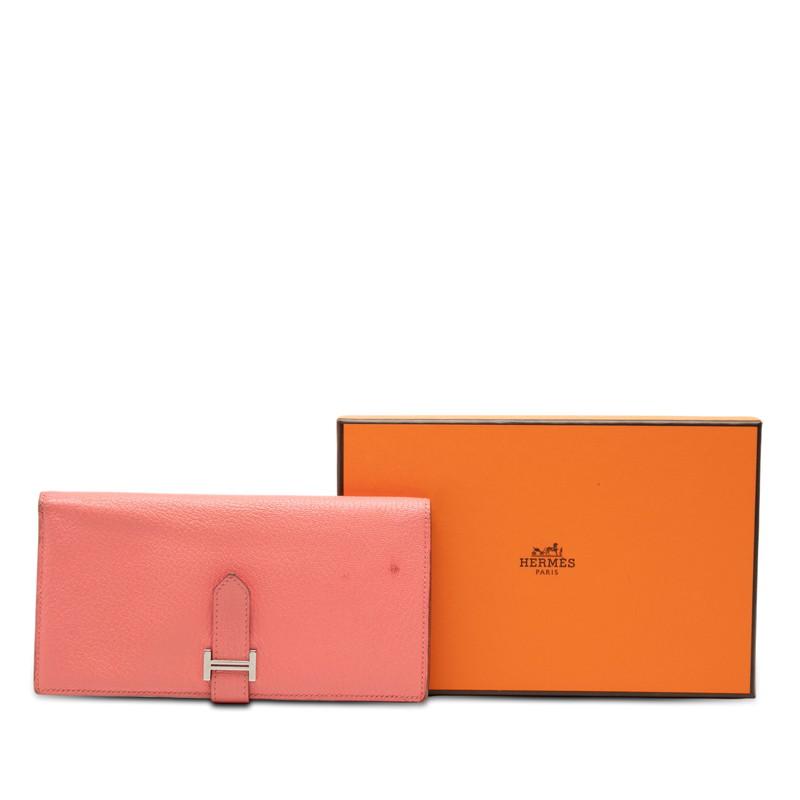 HERMES（エルメス） ベアン スフレ 長財布 ピンク系 フラミンゴ