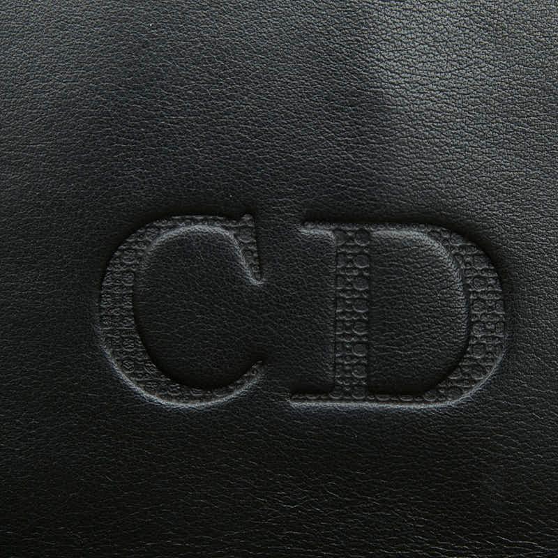ディオール CDロゴ 斜め掛け ショルダーバッグ ブラック レザー