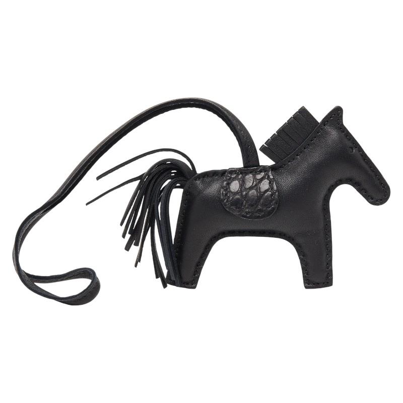 HERMES（エルメス） ロデオPM ペガサス バッグチャーム ソーブラック