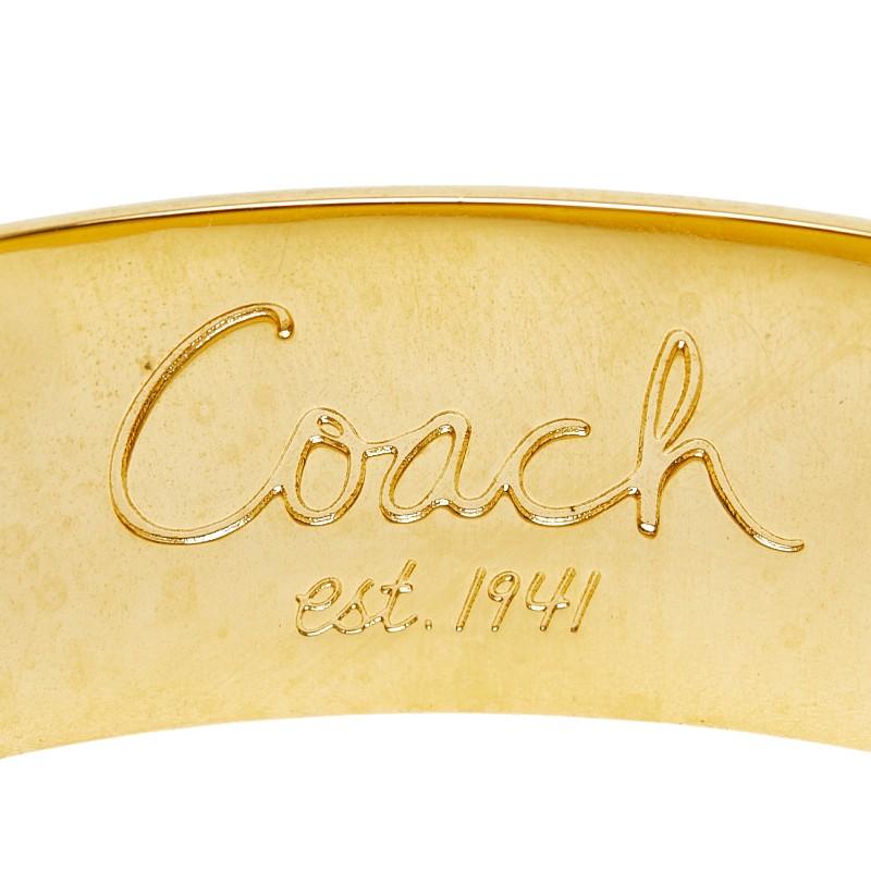 COACH（コーチ） シグネチャー バングル ゴールド メッキ レディース 