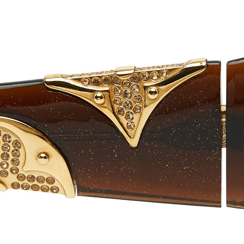 ルイヴィトン　サングラス　美品　ブラウンラメ　ラインストーン　箱　Z0456E 楽天市場】LOUIS VUITTON ルイ ヴィトン ウルスラ ストラス ミエル