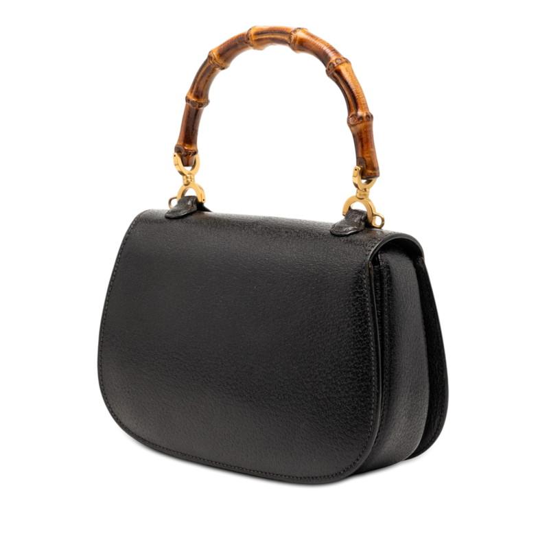 GUCCI オールドグッチ ヴィンテージ ハンドバッグ ブラック GUCCI（グッチ） オールドグッチ バンブー ヴィンテージ ハンドバッグ