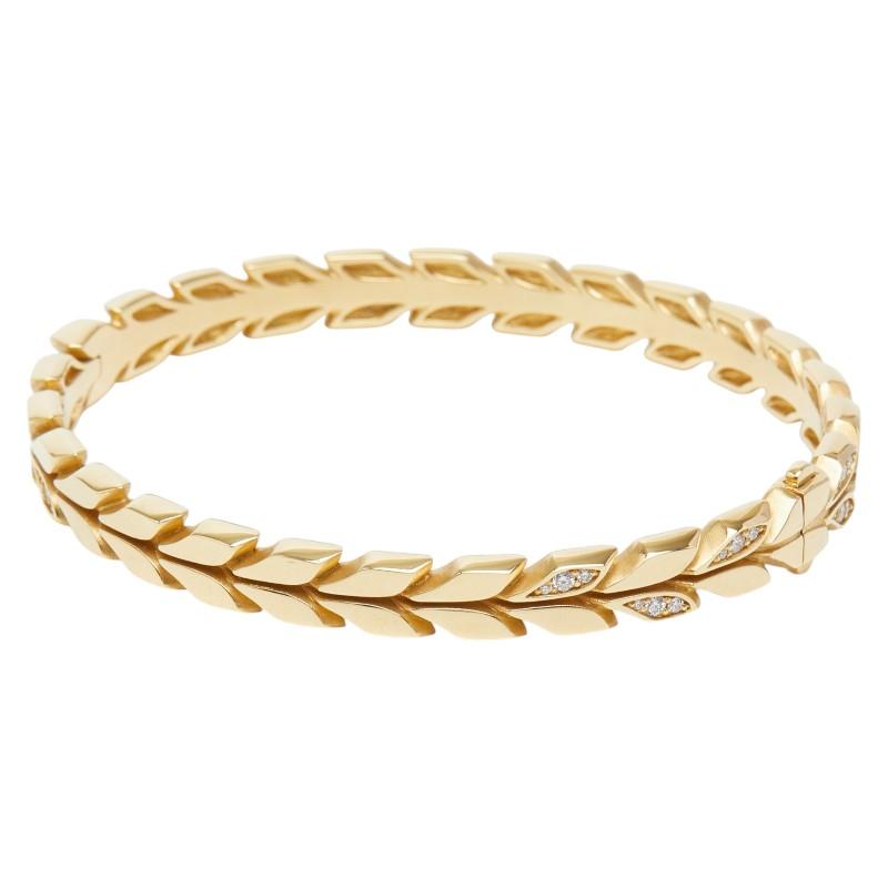 Tiffany & Co ティファニー K18 18金 750 SV バングル 腕輪 【中古】 TIFFANY&Co.（ティファニー） Tワン バングル 18金 K18イエロー