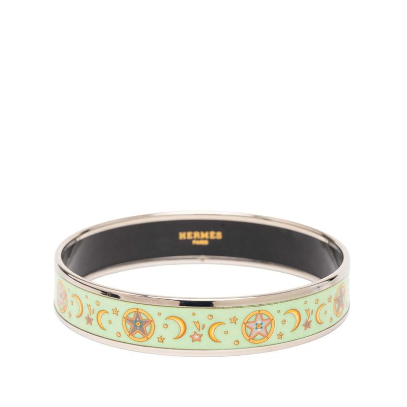 HERMES（エルメス） エマイユMM 七宝焼き 月 星 モチーフ バングル