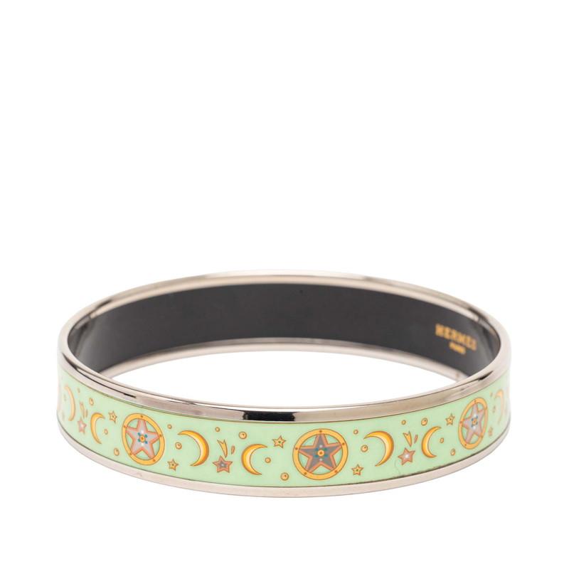 HERMES（エルメス） エマイユMM 七宝焼き 月 星 モチーフ バングル 