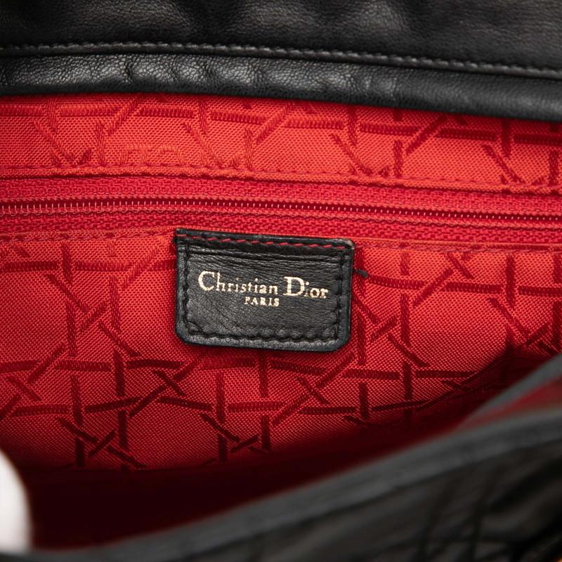 クリスチャンディオール カナージュ レディディオール ラージ ハンドバッグ ショルダーバッグ 2WAY ブラック Christian Dior 【中古】_5