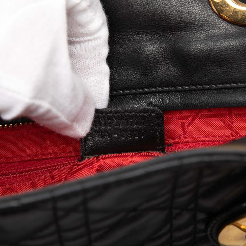 クリスチャンディオール カナージュ レディディオール ラージ ハンドバッグ ショルダーバッグ 2WAY ブラック Christian Dior 【中古】_6