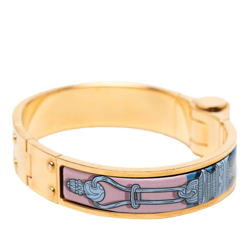 エルメス シャルニエールPM バングル ゴールド マルチカラー メッキ レディース HERMES 【中古】_1