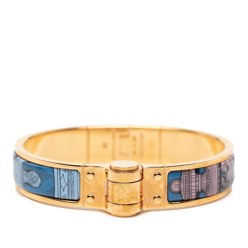 エルメス シャルニエールPM バングル ゴールド マルチカラー メッキ レディース HERMES 【中古】_2