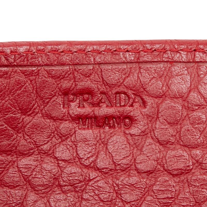 PRADA（プラダ） 長財布 レッド レザー レディース 【中古】 : 銀座 