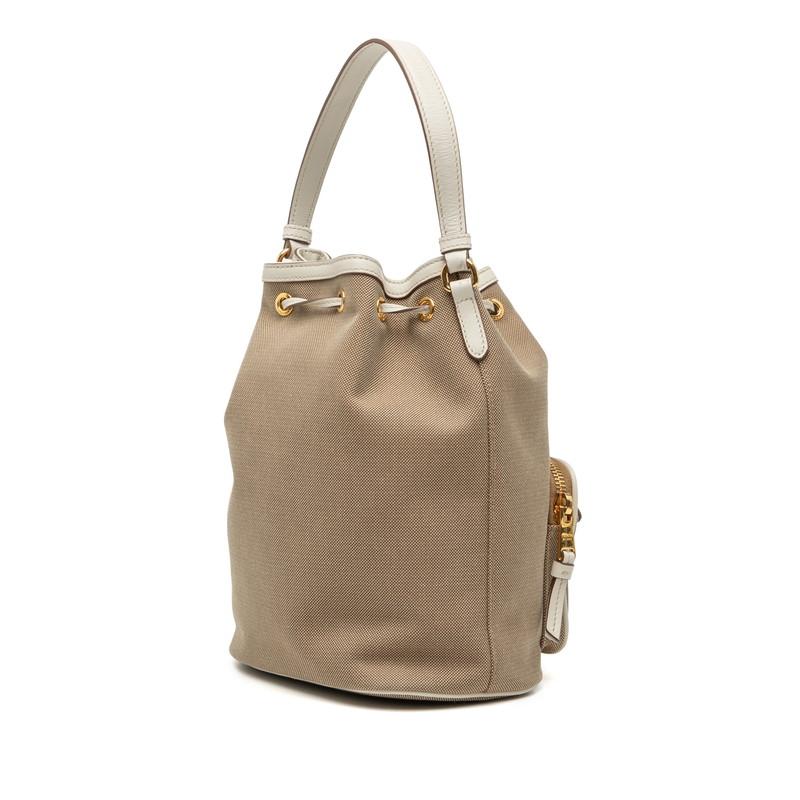 PRADA（プラダ） ロゴジャガード ハンドバッグ ショルダー 2WAY 巾着型