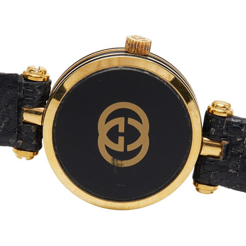 GUCCI（グッチ） ベルト（社外品） 腕時計 クオーツ ブラック文字盤
