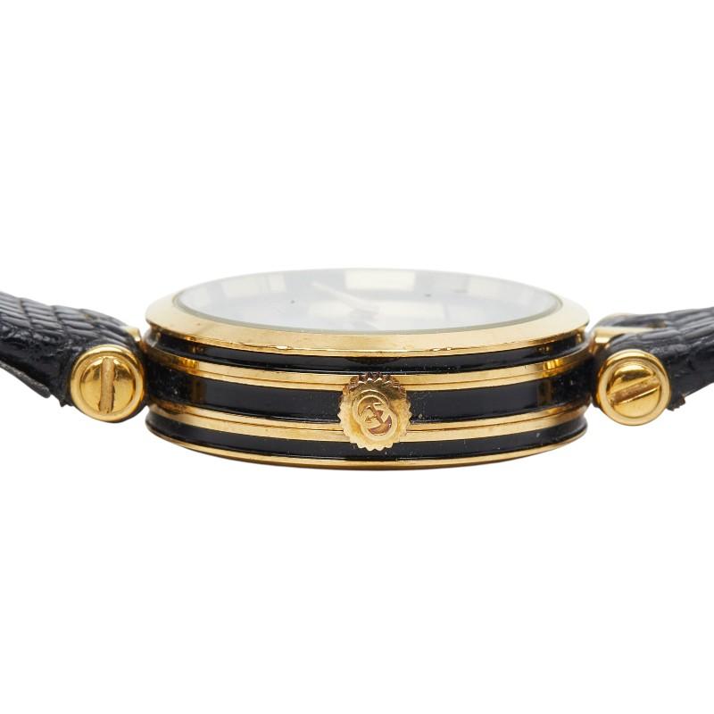 GUCCI（グッチ） ベルト（社外品） 腕時計 クオーツ ブラック文字盤