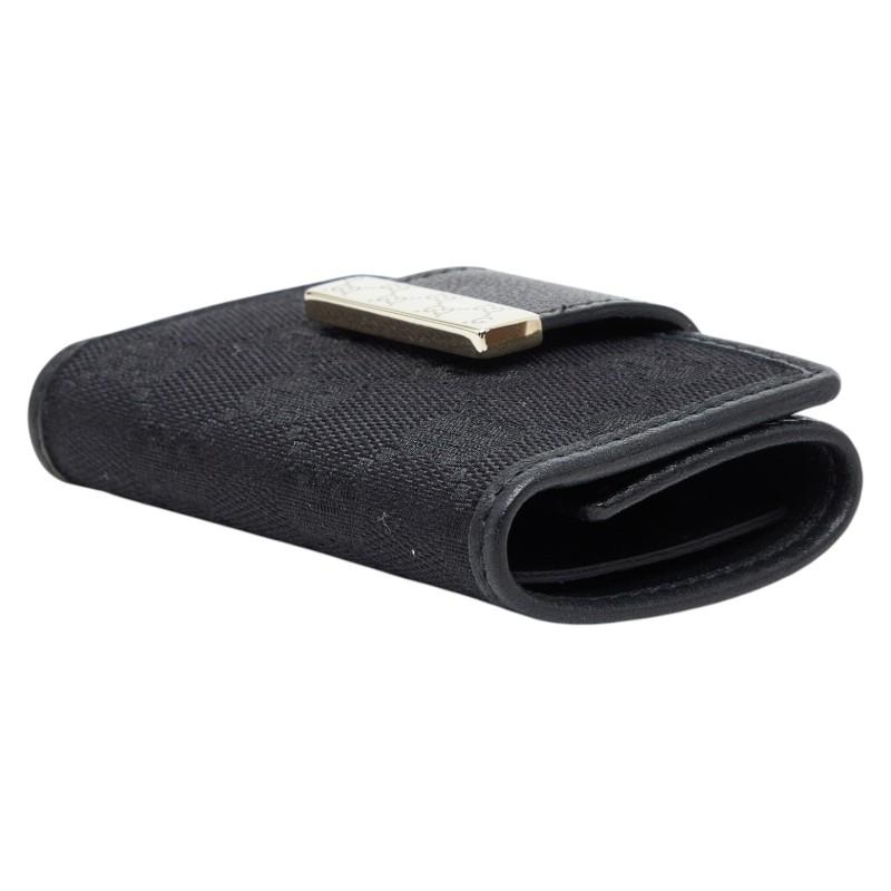 未使用保管品 グッチ 6連 キーケース GG キャンバス レザー メンズ 黒 GUCCI（グッチ） GGキャンバス キーケース 6連 212098 ブラック