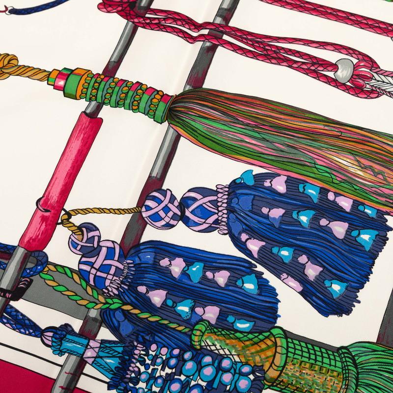 HERMES（エルメス） カレ90 PASEMENTERIE 紐飾り スカーフ ピンク