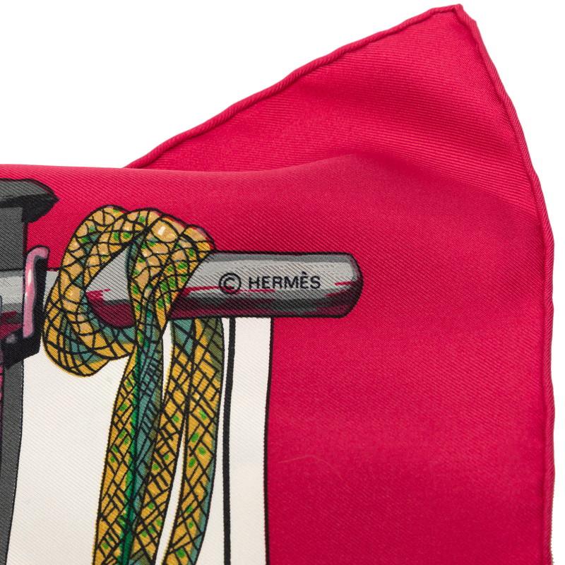 HERMES（エルメス） カレ90 PASEMENTERIE 紐飾り スカーフ ピンク