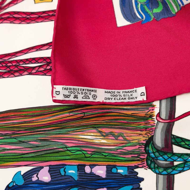 HERMES（エルメス） カレ90 PASEMENTERIE 紐飾り スカーフ ピンク