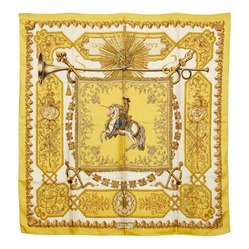 HERMES（エルメス） カレ90 LVDOVICVS MAGNVS 白い馬に跨ったルイ14世