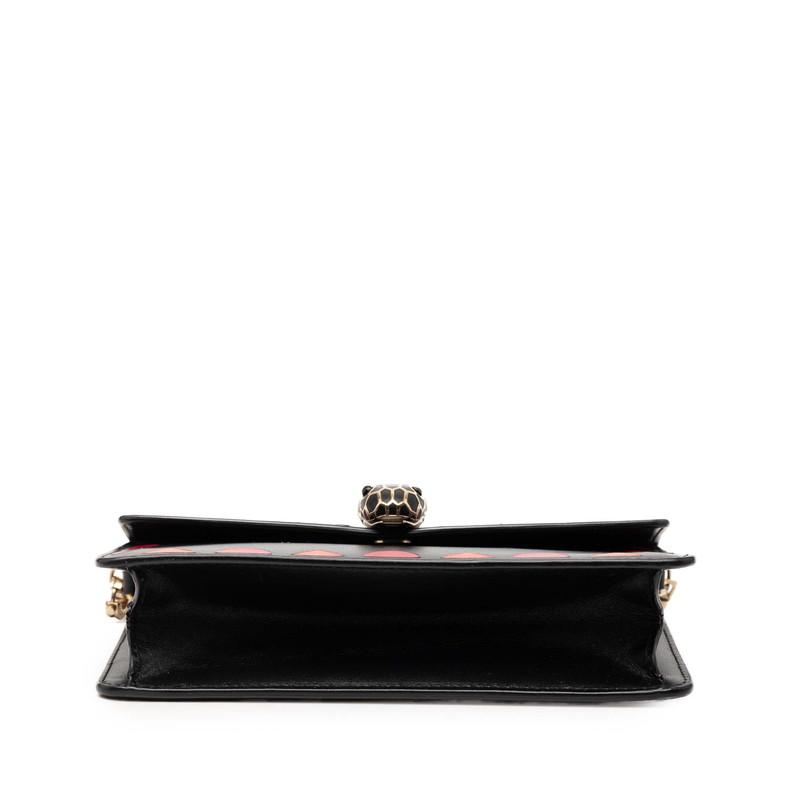 ブルガリ セルペンティ フォーエバー ポーチ 小物入れ ブラック マルチカラー レザー レディース BVLGARI 【中古】