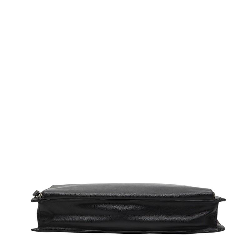 ✨極美品✨　PRADA ビジネスバッグ　レザー　黒　三角プレート PRADA（プラダ） 三角ロゴプレート ビジネスバッグ ブリーフケース