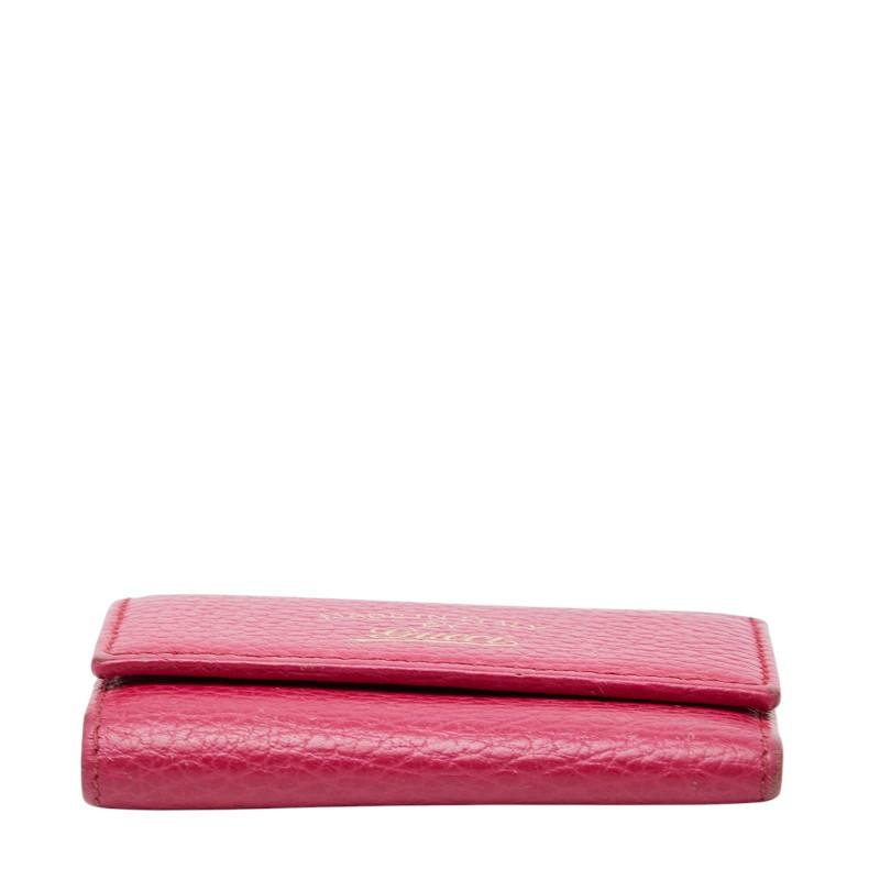 新品未使用品　箱付き　GUCCI グッチ　キーケース　レザー　シマ　ピンク GUCCI（グッチ） キーケース 6連 354499 ピンク レザー レディース