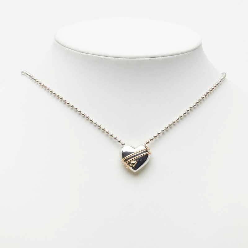 【美品・付属品】TIFFANY&Co.ツイストハートアローネックレス SV925 TIFFANY&Co.（ティファニー） ハートアロー チェーン ネックレス SV925