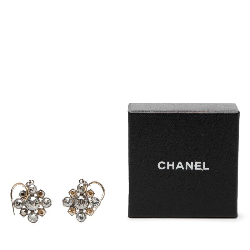 シャネル　CHANEL　ピアス　ココマーク　シルバー　メタル　ラインストーン CHANEL（シャネル） ココマーク ピアス ゴールド シルバー メッキ
