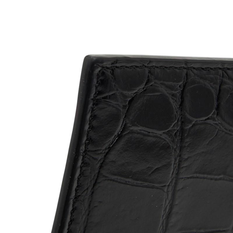 ヴェルサーチェ メドゥーサ ビギー クロコ型押し ロゴ クラッチバッグ ブラック レザー メンズ VERSACE 【中古】_4
