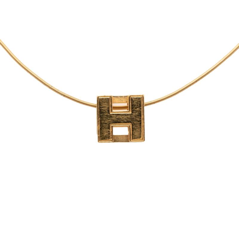 HERMES（エルメス） カージュ ド アッシュ Hキューブ ネックレス 