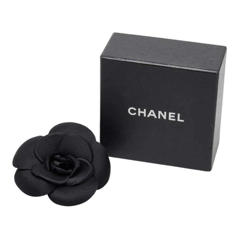 CHANEL（シャネル） カメリア ブローチ コサージュ ブラック サテン